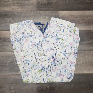Victoria's Secret White Tropical Beach Print Pajama Pants Size Medium